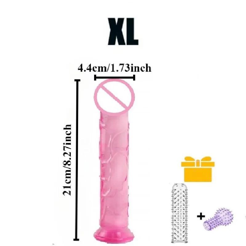 Cheap Pink Dildo with Suction Cup 6 Sizes Realistic Penis Waterproof Sex Toys for Women Female Masturbator Erotic Gode Cock Dick