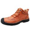 Autumn Men Ankle Boots Designer Sneaker Men Casual Shoes Round Toe Cowboy Boots Leather Men Motorcycle Boots Plus Size 38-48