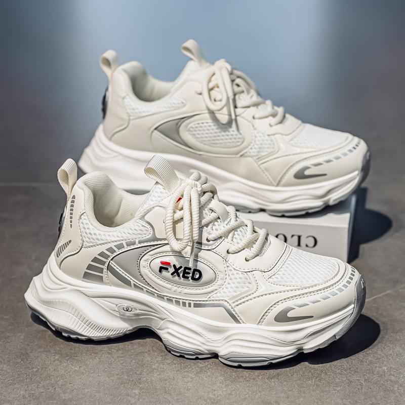 New Fashion Men's Four Seasons Comfortable  Thick Sole Shoes Students Male Boys Trending Soft Sole Breathable Casual Running Sneakers