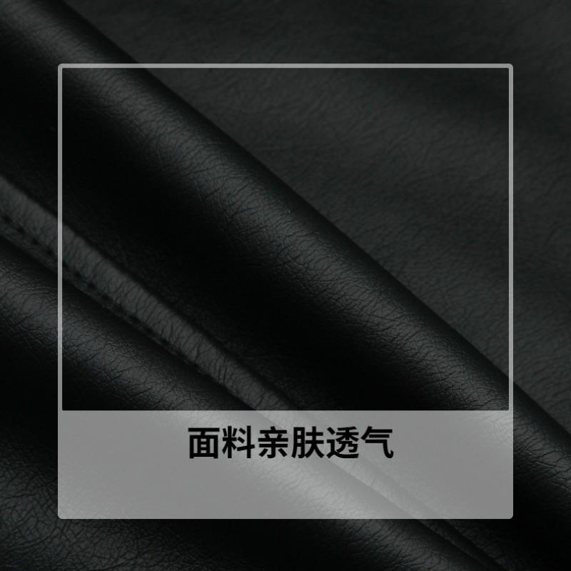 Womens Black Short PU Leather Moto Jacket With Multiple Zippers Streetwear Style 2026