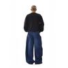 American Retro Stylish Machete Baggy Cargo Jeans Men and Women Loose Hip Hop Wide Leg Embroider Mop Pants