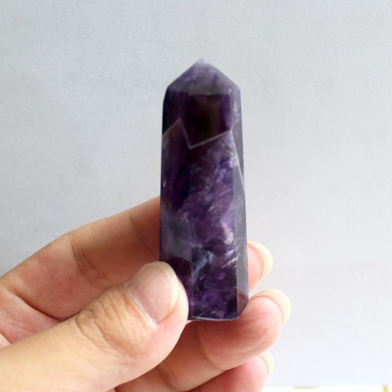 Exquisite Natural Purple Dream Amethyst Quartz Crystal Stone Point Hexagonal Wand