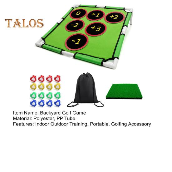 Sada na hraní golfu na zahradě s 16 golfovými míčky, podložka na putting, ležérní domácí golfová hra na chipping pro dospělé a otce, venkovní a vnitřní