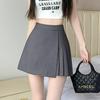 Irregular Pleated Midi Skirt - Women's High Waist Slimming A-Line Skort (Summer 2025)