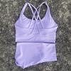 JYL Yoga Shorts Trousers Suit Leopard  Camisole Vest Hip Lifting Tight Shorts