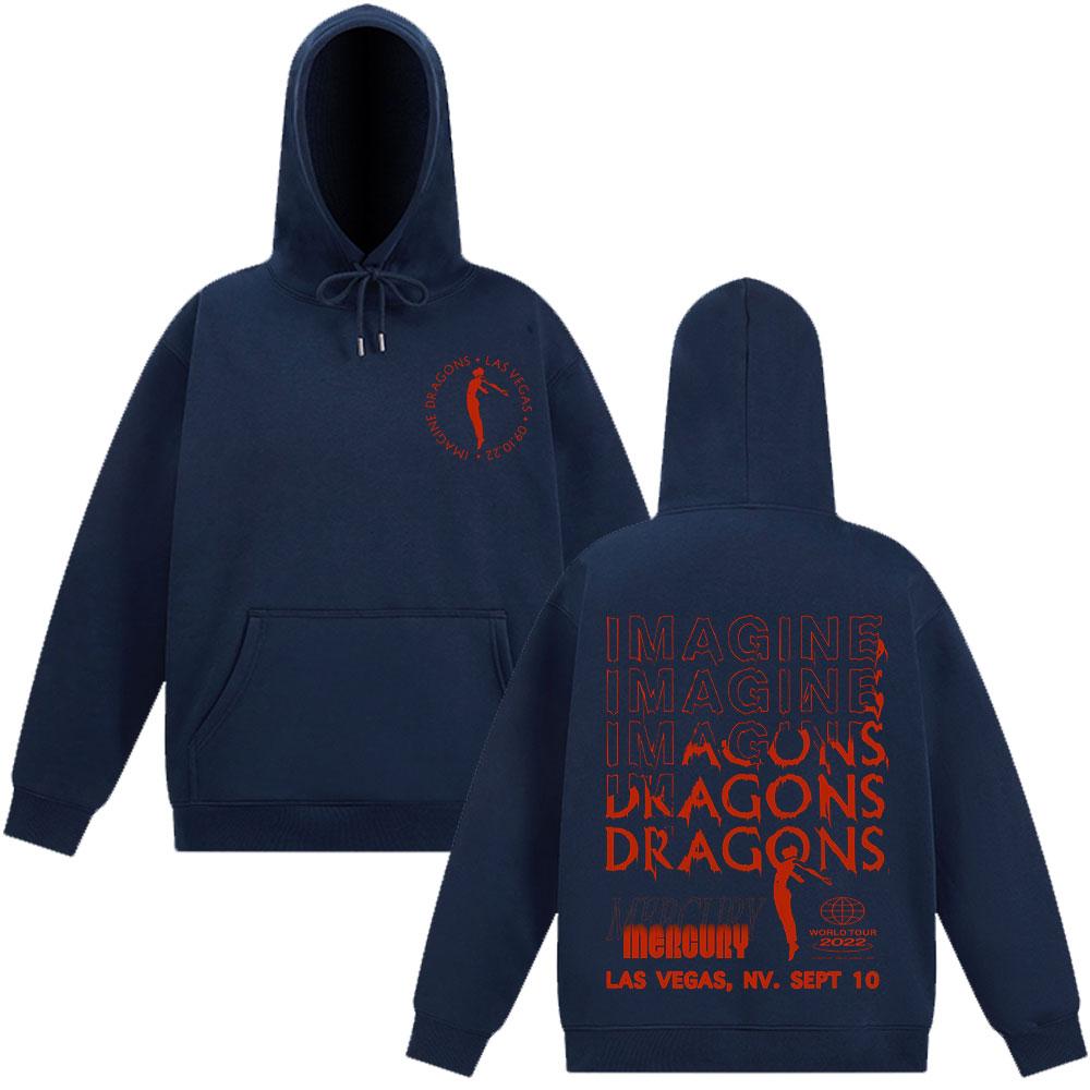 Rock Band Imagine Dragons Mercury World Tour Merch 2025 Hoodie Man Women Punk Long-sleeved Casual Sweatshirt Oversized Hoodie