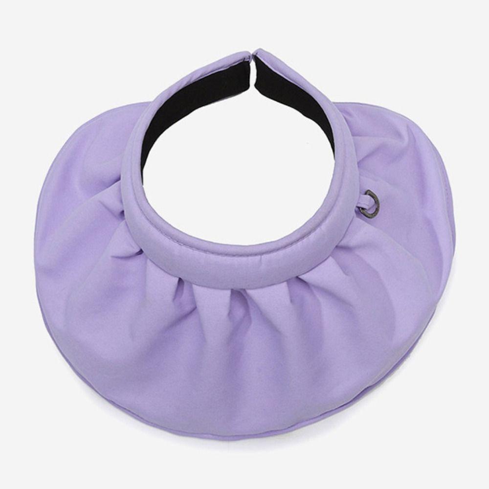 Topless Sun Protection Cap Sweet Foldable Visor Cap Fashion Female Shell Hat  Travel