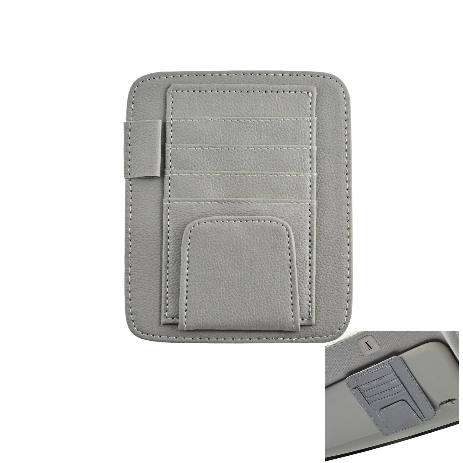 

Солнцезащитный козырек Sunny Glow для хранения, карман для мелочей в автомобиль из ПУ, удобный карман-держатель для карт в автомобиль, органайзер, многофункциональное хранение, органайзер, кожа, аксессуар,