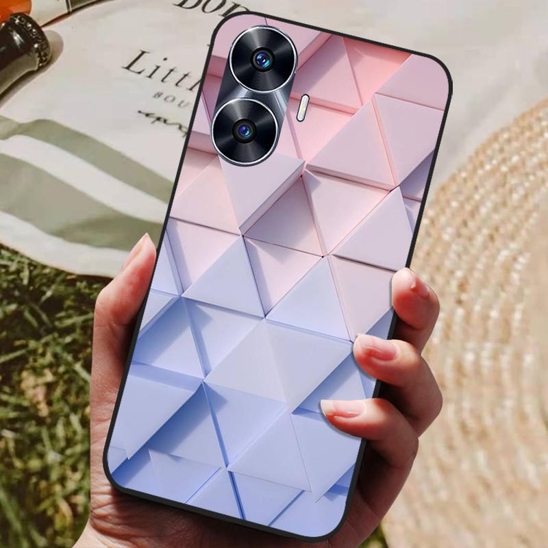 Per Custodia Realme C55 Silicone Morbido TPU Cover Posteriore per Oppo Realme C55 Telefono Globale Custodie Realme C 55 4G 6.72" Protezione Cover Borse