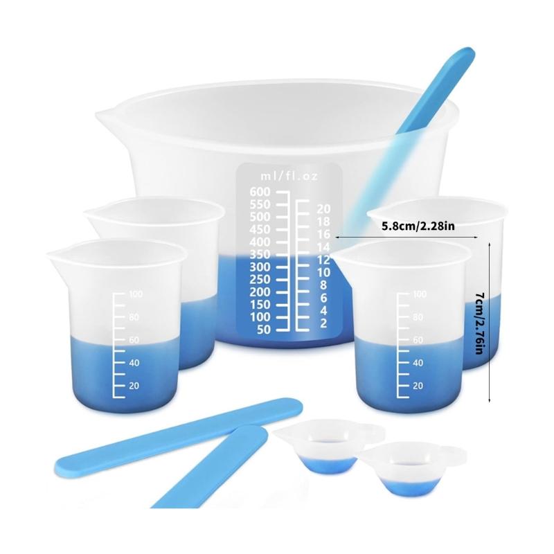 Multipurpose Resin Measuring Cup Set Sturdy Resin Materials Convenient for Craft Enthusiasts and Artists Supplies