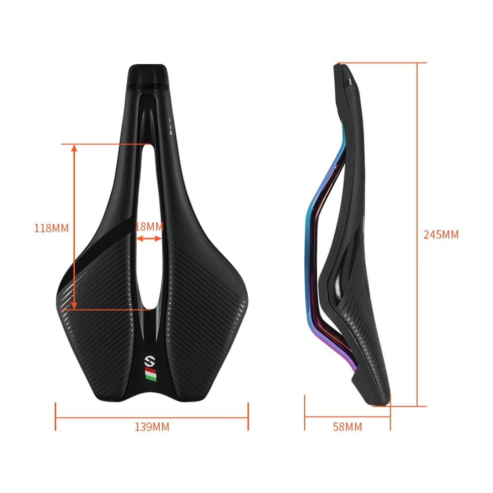 TOSEEK Racing Bicycle Saddle Training Grade Man Road Tt TimeTrial Triathlon Bike Lightweight Cushion Seat PRO143