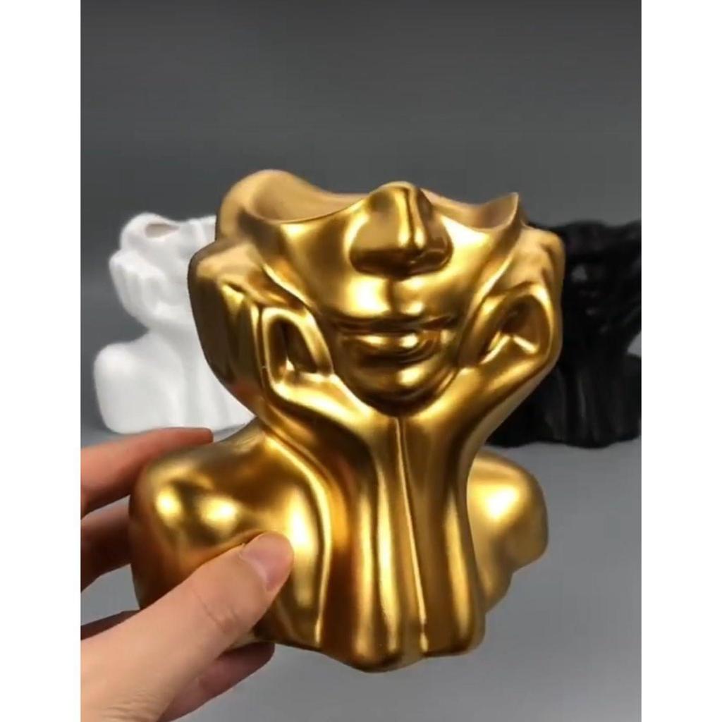 1 Pcs Vase for Home Decor, Living Room, Office, Bedroom,Centre Table,Ceramic Look Unbreakable Showpiece Flower Pot for Decorations