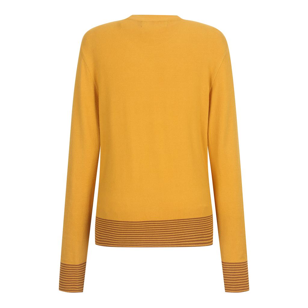 SUPERIOR Women'S Logo Round Sweater Mustard (Iw0Erd30164)