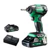 HiKOKI 18V Cordless Impact Simple Aggressive Includes 2 x and Case Sold WH18DE Driver, Model, Green, 4.0Ah Batteries, Charger, (Bits Separately) (2LC)