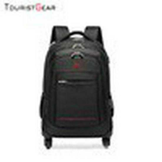 Multifunctional Business Travel Backpack with Detachable Wheels - Large Capacity, Waterproof, and Wear-Resistant.