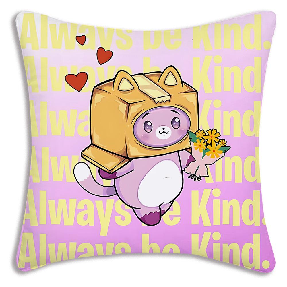 Game Lanky Boxs Pillow Covers Cartoon Sofa Decorative Home Double-sided Printing Short Plush Cute Cushion Cover