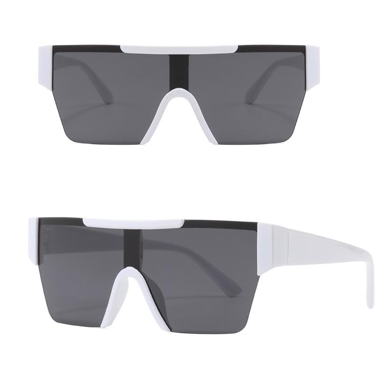 Outdoor Sports One Piece Cycling Sunglasses For Men's And Women's Large Frame Water Silver Cyberpunk Motorcycle Mirror Shades UV Resistant