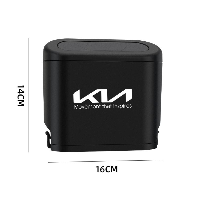 Car Clamshell Trash Bin Hanging Vehicle Garbage Dust Case Storage Box For Kia Sportage Cerato Soul Sorento K2 K5 Rio Ceed ulsap11