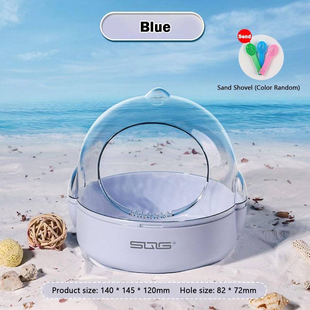 PP Hamster Bathroom Large Size Fully Transparent Toilet Sand Basin Transparent Splash Proof Hamster Urine Sand Basin