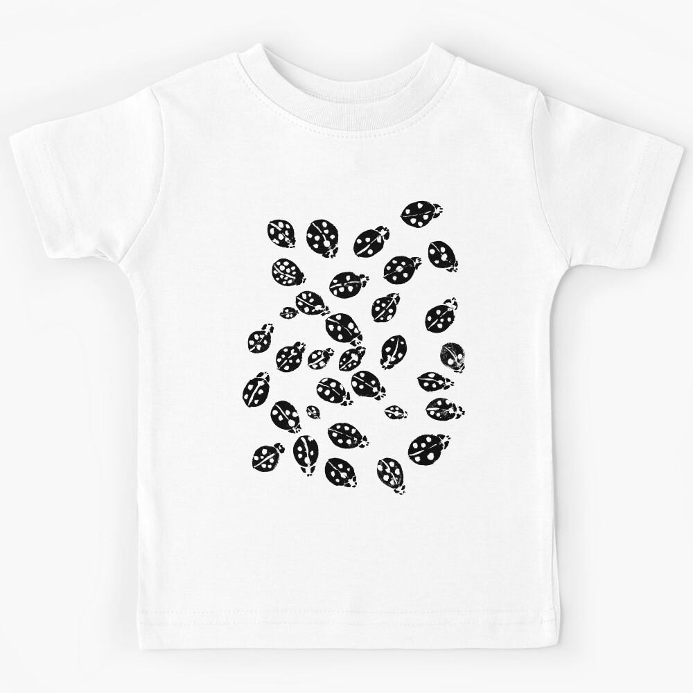 Black Ladybugs Kids T-Shirt 100