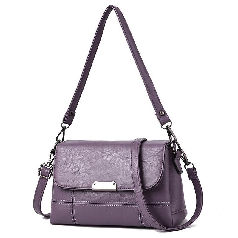 Bag Women's New Fashion Women's Soft Leather Bag Crossbody Small Bag Korean Version Girls' One Shoulder Crossbody Bag