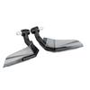 Pair Black Motorcycle Hand Guards Protector 22mm Handlebar Mount Wind Deflector