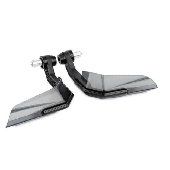 Pair Black Motorcycle Hand Guards Protector 22mm Handlebar Mount Wind Deflector
