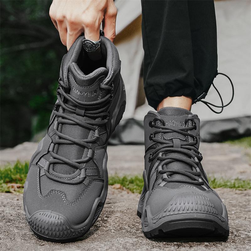 Martin Boots Men's Popular Autumn Outdoor Sports Anti Slip Travel Hiking Shoes Men's Thick Soled Midsole Workwear Shoes