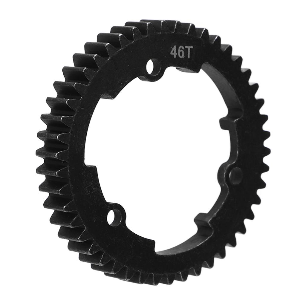 Spur Gear 46T Steel Black Anti Rust Corrosion Resistance Hardened RC Car Spur Gear RC Car Accessories