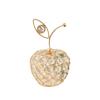 Metal Fruit Figurine Artificial Crystal Pear Ornament Gold Crystal Pear Ornament  Living Room