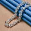 925 Sterling Silver Exquisite Braided Knot Necklace Men Women Fashion Party Favor Hip Hop Jewelry