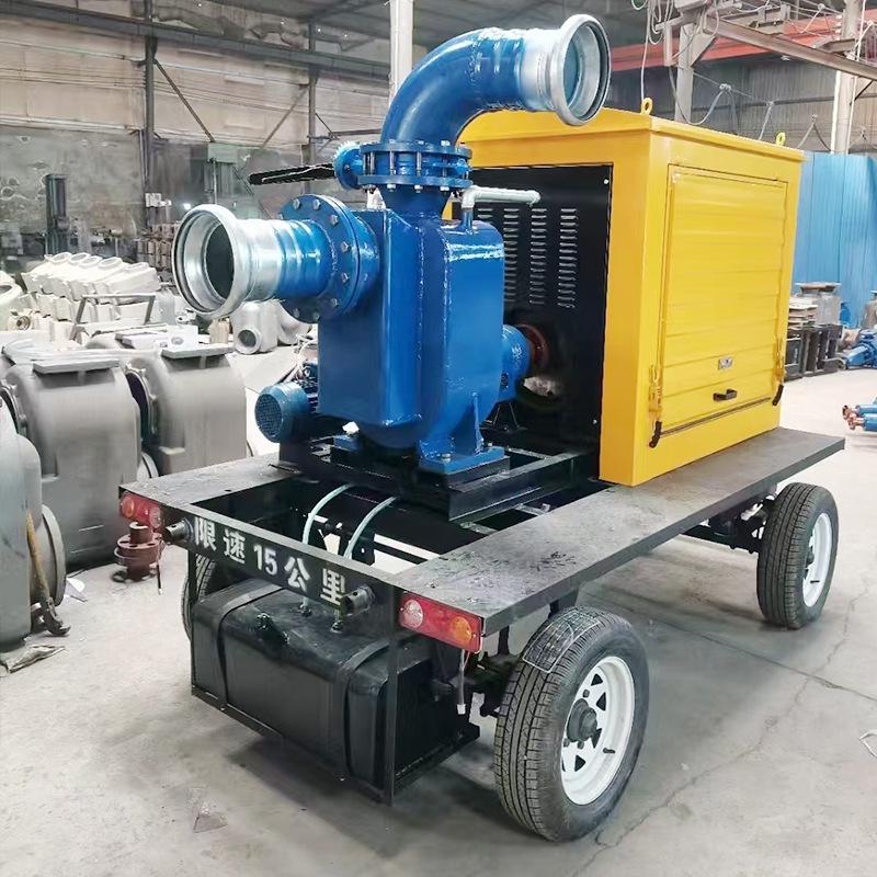 Diesel & Electric Self-Priming Pump Truck for Flood and Drought Control, High Flow Vertical Water Pump
