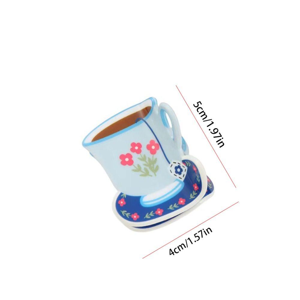 Cute Acetic Acid Acetate Hair Claw Flower Cute Coffee Cup Hair Clip Shark Clip Grab Clip Small Hair Claw Girl