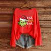 Women's Fashion Long Sleeve Christmas Snowman Snowflake Print Jacket Cardigan