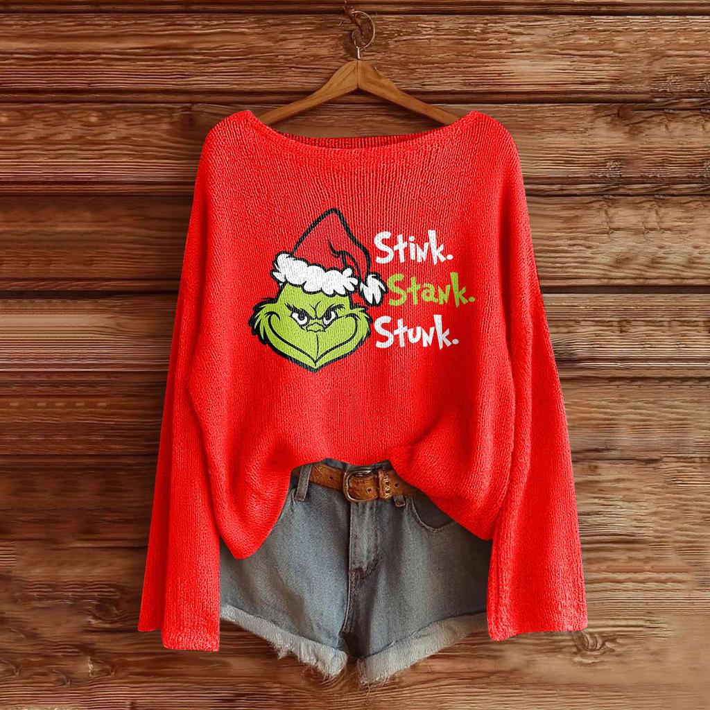 Women's Fashion Long Sleeve Christmas Snowman Snowflake Print Jacket Cardigan