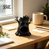 Creative Holiday Presents 3D Printed Spooky Tree Candle Holder, Creepy Stump Figurine Mysterious Shadow Light for Halloween Decoration, Desktop