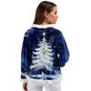 Damska bluza polarowa casual z długim rękawem i okrągłym dekoltem, wygodna, o luźnym kroju, lekka, damska bluza flanelowa