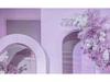 10-Piece Purple Floral Artificial Flower Set for Wedding and Aisle Decor