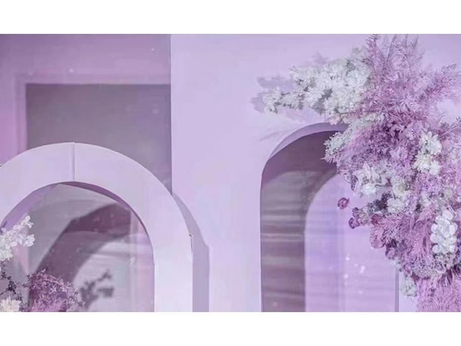 10-Piece Purple Floral Artificial Flower Set for Wedding and Aisle Decor