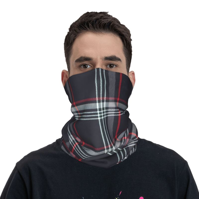 Custom GTI Tartan Bandana Neck Gaiter Printed Moto Motorbike Enduro Race Mask Scarf Multifunctional Headwear Hiking