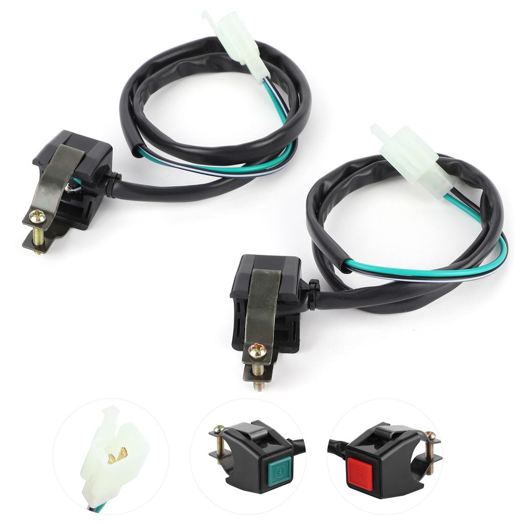 Universal Motorsykkel Starter Kill Switch Styre Tenning Dual Button 22mm Passer til Yamaha ATV Dit
