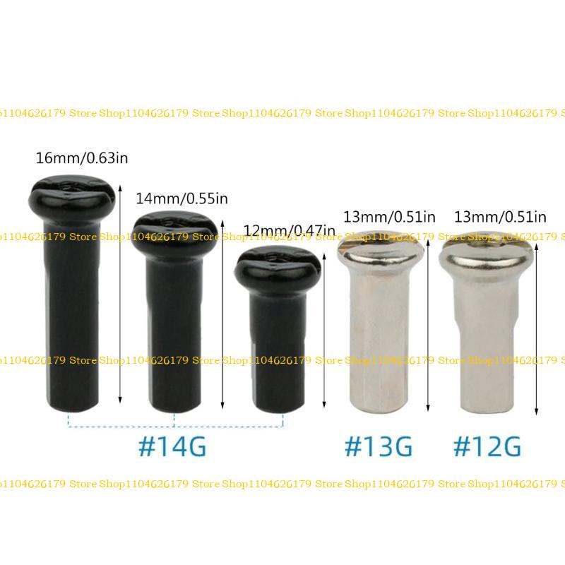 A1A2 Bike Spoke Nipple for 12G 13G 14G Spoke Road Mountain Bicycles Accessories