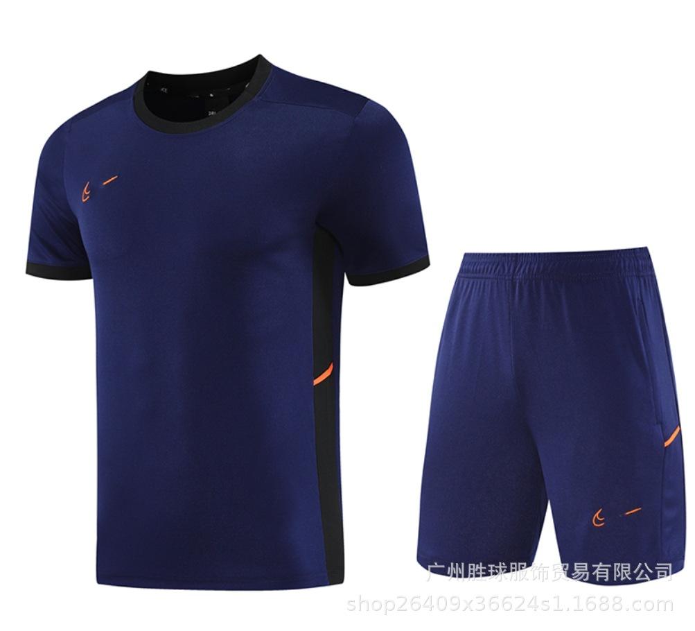Nk Tuta da Allenamento Pantaloncini a Maniche Corte Casual, Maglia da Calcio, Maglia di Classe, Maglia Sportiva Fitness da Corsa per il Commercio Estero