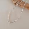 Women's Daily Ribbon Freshwater Silver Necklace