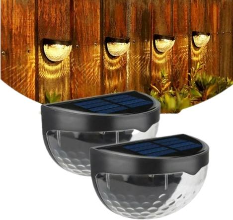 Solar Wall Lamp For Garden, 6 Leds, Outdoor Lamps