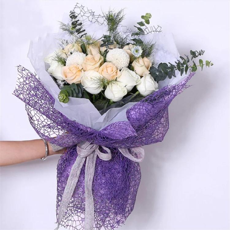 Flower Wrapping Mesh Paper Iregular Hollow Net Wrapper Flower Bouquet Paper for Home And Party Decors Wreath Making