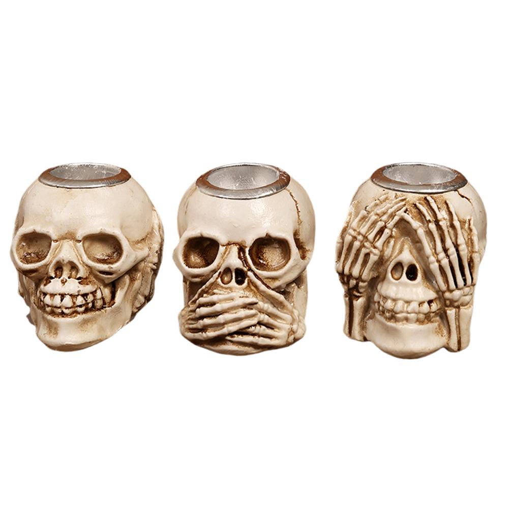 

Хэллоуин Скелет Пальма Подсвечник Череп из смолы Хэллоуин Череп Подсвечник Подсвечник Украшения Настольные Жуткие Украшения