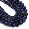 4 6 8 10 12mm Natural Stone Lapis Lazuli Tiger Eye Beads Round Loose Beads For Jewelry Making DIY Bracelets Necklace Accessories