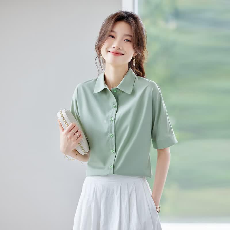 Women's Chiffon Short Sleeve Blouse