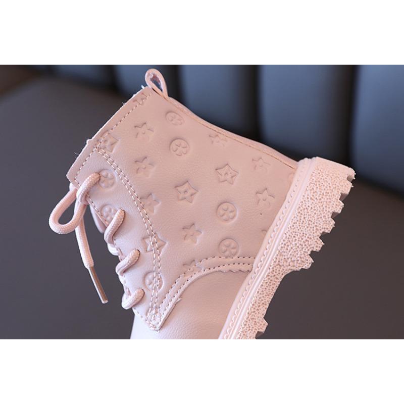 Moda Versátil Invierno Nuevo Algodón para Niños Botas de Cuero Británicas para Niños
